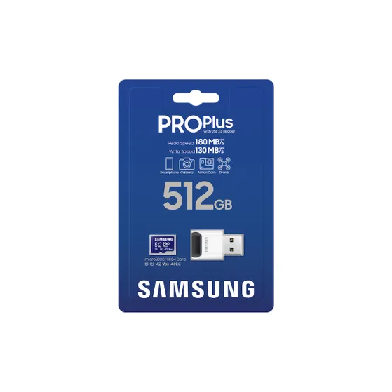 Samsung Pro Plus microSDXC 512GB + USB-adapter