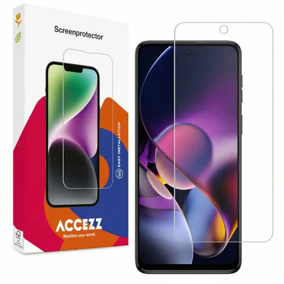 Accezz Gehard Glas Screenprotector voor de Motorola Moto G54 Transparant