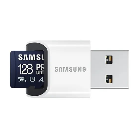 Samsung Pro Ultimate microSD card 128GB + USB-adapter