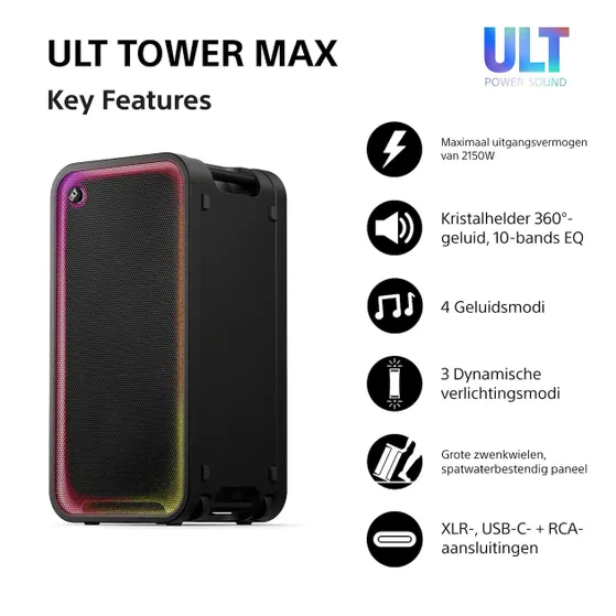 Sony ULT TOWER MAX Zwart