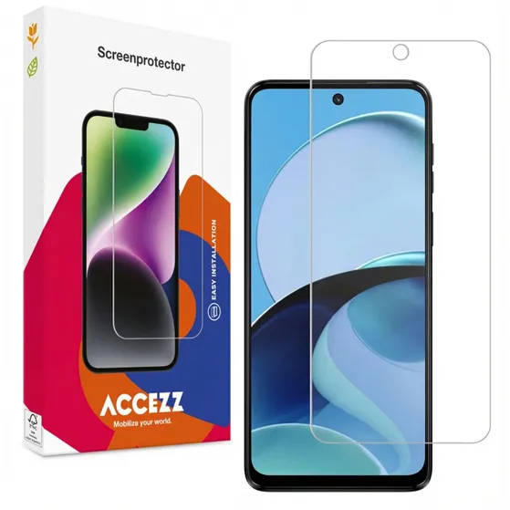 Accezz Gehard Glas Screenprotector voor de Motorola Moto G14 Transparant
