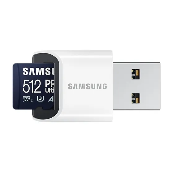 Samsung Pro Ultimate microSD card 512GB + USB-adapter