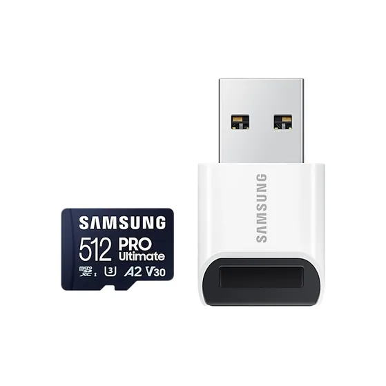 Samsung Pro Ultimate microSD card 512GB + USB-adapter