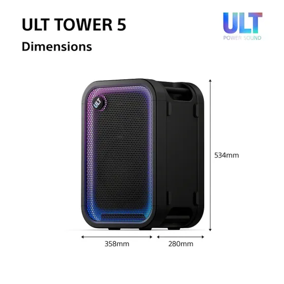 Sony ULT TOWER 5 Zwart