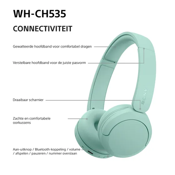 Sony WH-CH535G Groen