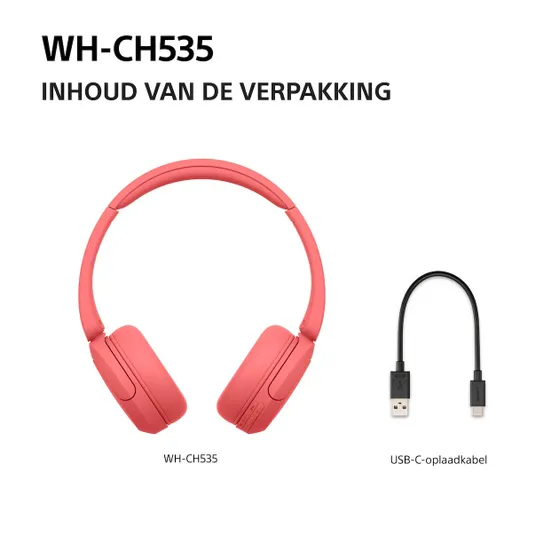 Sony WH-CH535R Rood