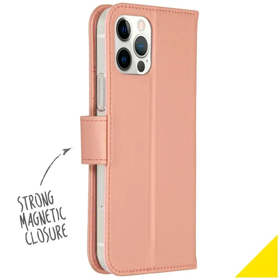 Accezz Wallet Case voor Apple iPhone 12 (Pro) Roze