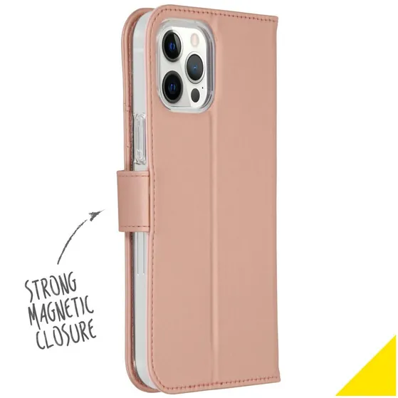 Accezz Wallet Case voor Apple iPhone 12 Pro Max Roze