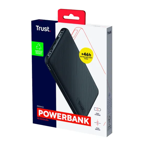 Trust Primo Powerbank 10.000 mAh Zwart
