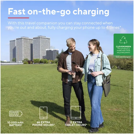 Trust Primo Powerbank 10.000 mAh Zwart