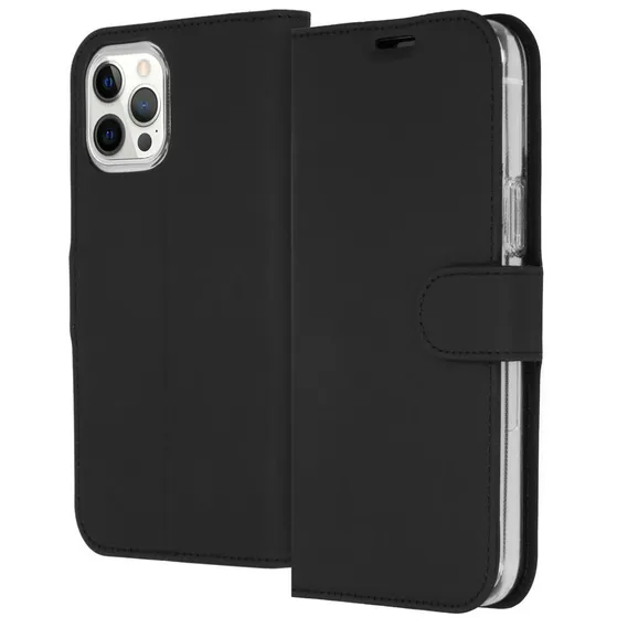 Accezz Wallet Case voor Apple iPhone 12 Pro Max Zwart
