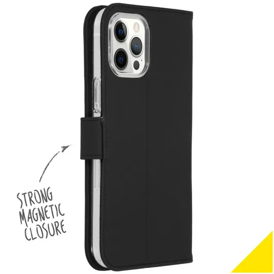 Accezz Wallet Case voor Apple iPhone 12 Pro Max Zwart