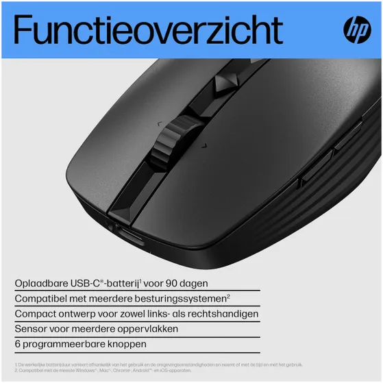 HP 710 RECHBL Silent BLK Bluetooth Mouse EURO