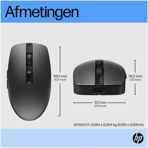 HP 710 RECHBL Silent BLK Bluetooth Mouse EURO