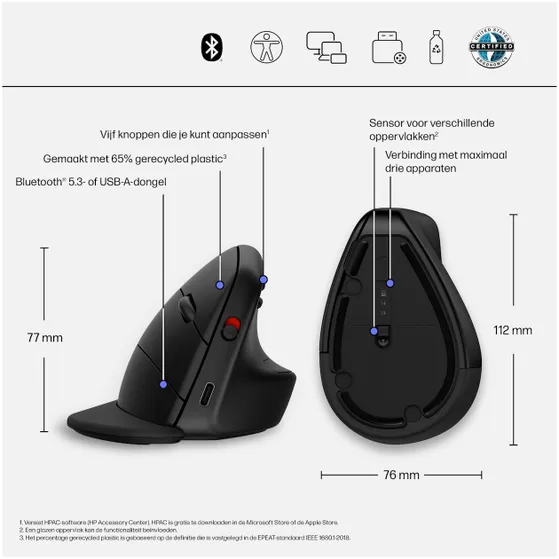 HP 920 Ergo VRTCL Wireless Mouse EURO