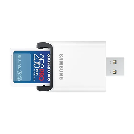 Samsung Pro Plus SD Card 256GB + Kaartlezer