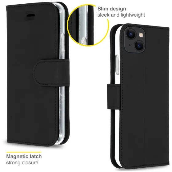 Accezz Wallet Case voor Apple iPhone 13 Zwart