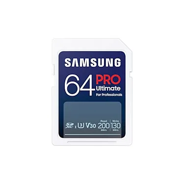 Samsung PRO Ultimate SD Card 64GB + USB-kaartlezer