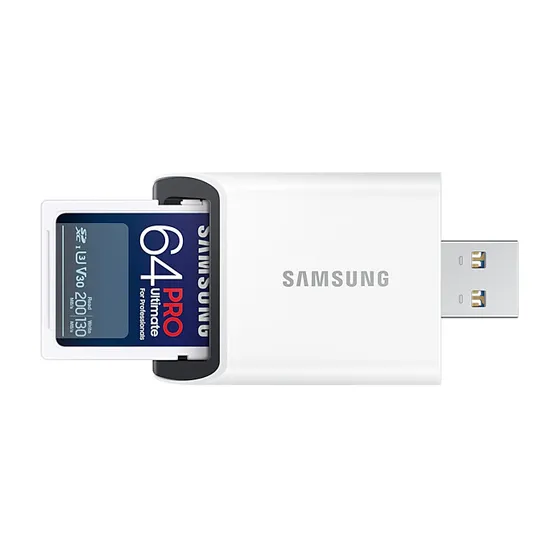 Samsung PRO Ultimate SD Card 64GB + USB-kaartlezer