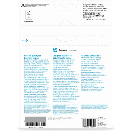 HP EVERY DAY PHOTOGLOSS A4PAPER 25S