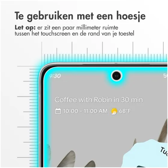 Accezz Gehard Glas Screenprotector Google Pixel 8 Transparant