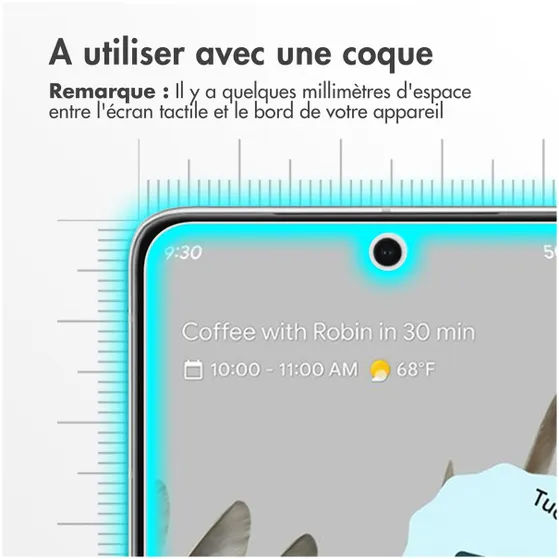 Accezz Gehard Glas Screenprotector Google Pixel 8 Transparant