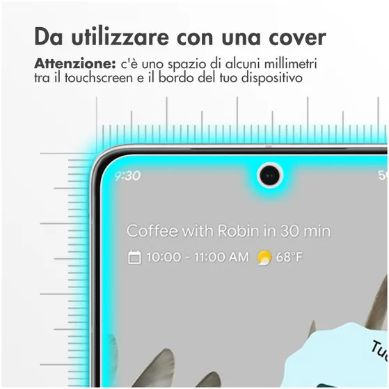 Accezz Gehard Glas Screenprotector Google Pixel 8 Transparant