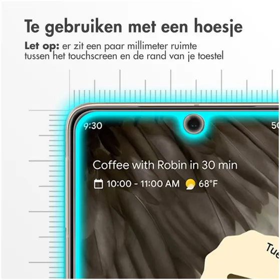 Accezz Gehard Glas Screenprotector Google Pixel 8 Pro Transparant