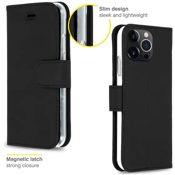 Accezz Wallet Case voor Apple iPhone 13 Pro Zwart