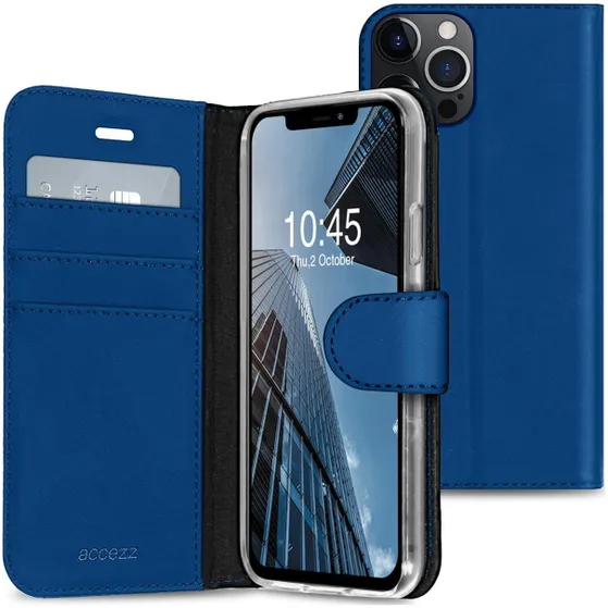 Accezz Wallet Case voor Apple iPhone 13 Pro Donkerblauw