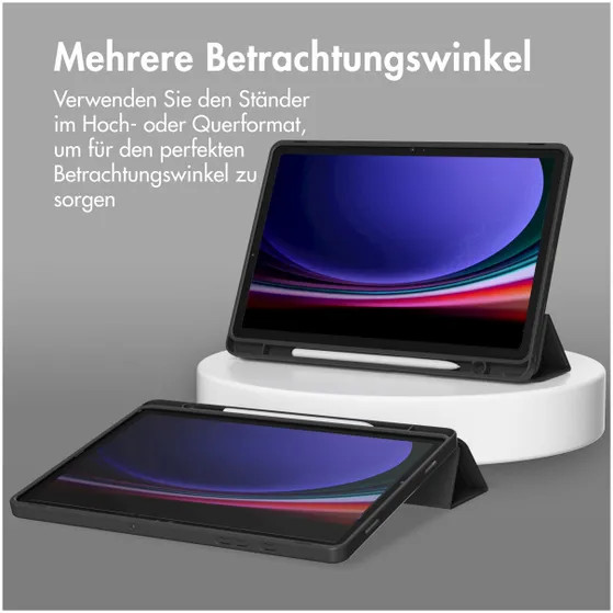 Accezz Smart Silicone Bookcase Samsung Galaxy Tab A9 Plus Zwart