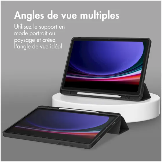 Accezz Smart Silicone Bookcase Samsung Galaxy Tab A9 Plus Zwart