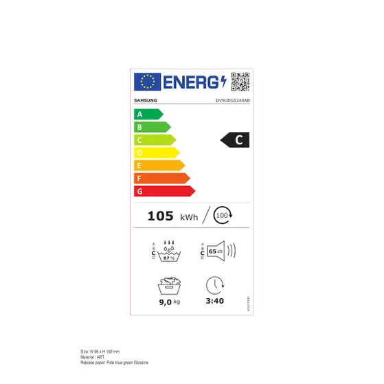 Samsung DV9UDG52A0ABEN Zwart