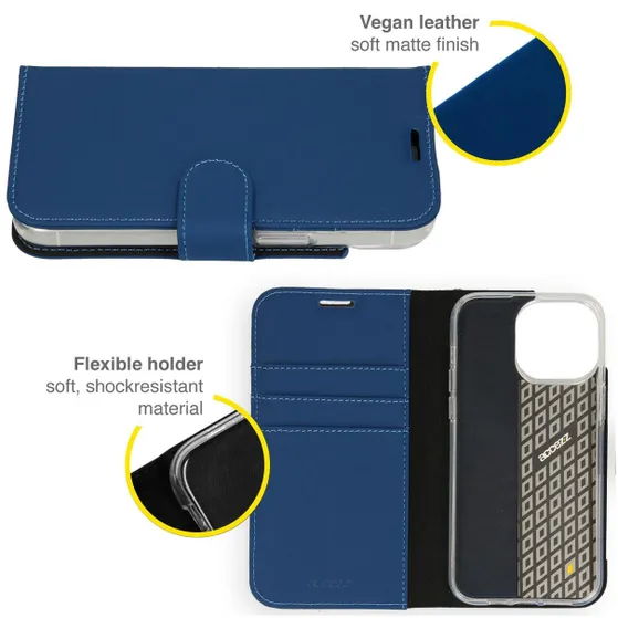 Accezz Wallet Case voor Apple iPhone 14 Pro Donkerblauw