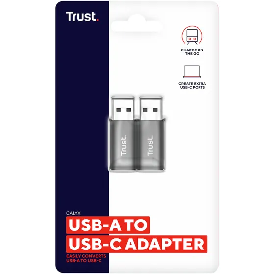 Trust CALYX USB-A TO USB-C ADAPTER 2PACK