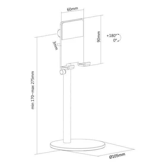 Neomounts Telefoon Stand DS10-200SL1 Zilver