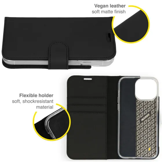 Accezz Wallet Case voor Apple iPhone 14 Pro Max Zwart