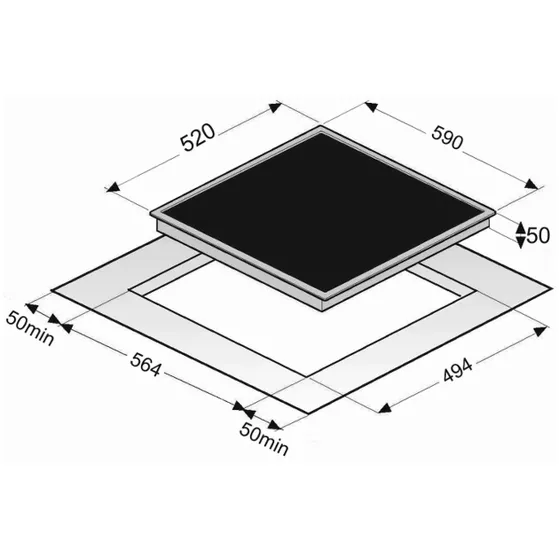 Exquisit EKC601-2.2 Zwart