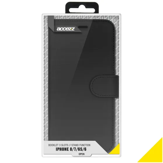 Accezz Wallet Case voor Apple iPhone SE (2022 / 2020) / 8 / 7 / 6(s) Zwart