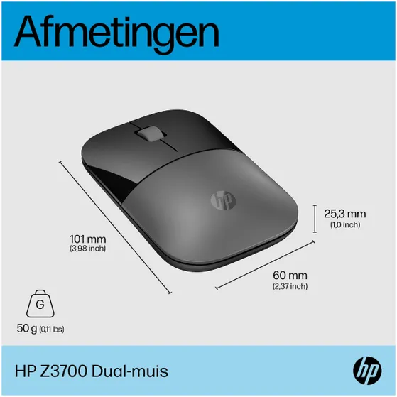 HP Z3700 Dual SLV Wireless Mouse EURO