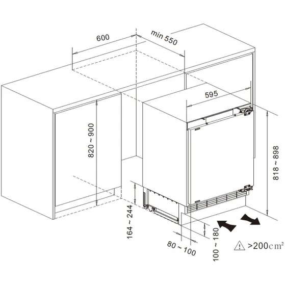 Exquisit UKS130-4-FE-010E Wit