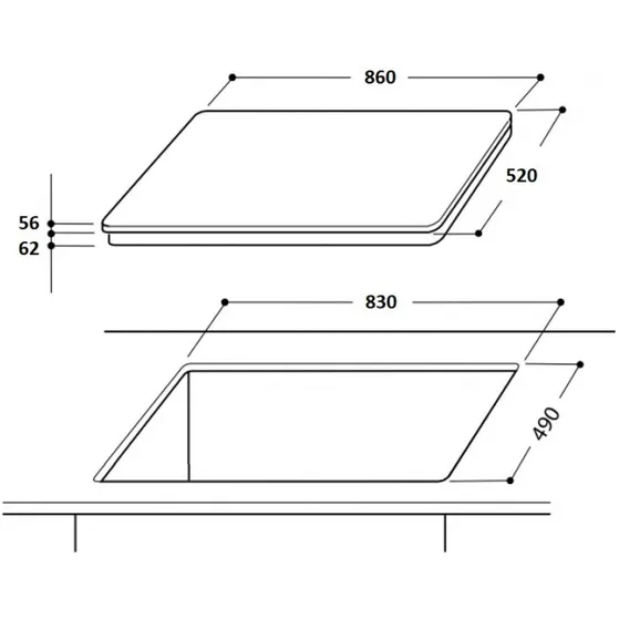 Exquisit EKI901-2 Zwart