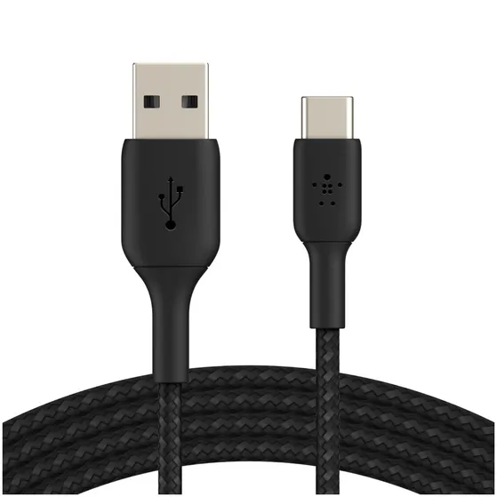 Belkin Braided C-A 0.15M Zwart