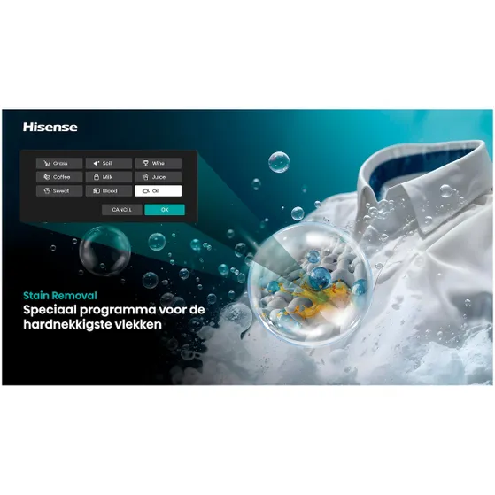 Hisense WD5I1245BBRH/BL Zwart