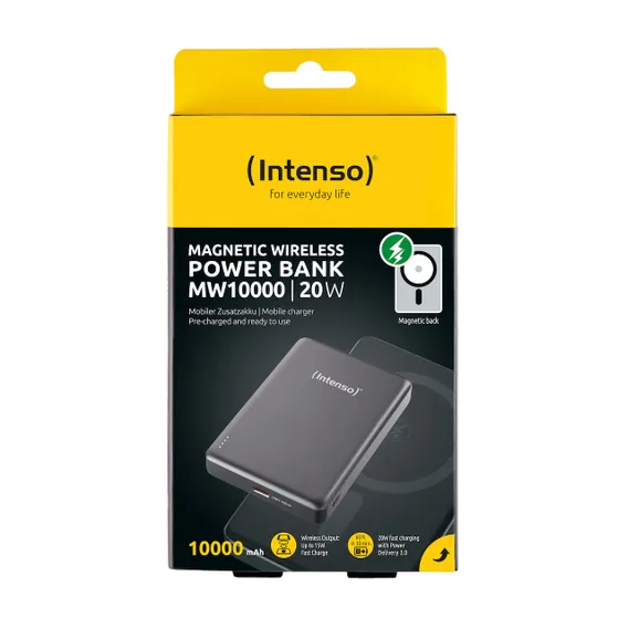 Intenso Magnetic Wireless Powerbank MW10000 Grijs