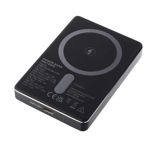 Intenso Magnetic Wireless Powerbank MW10000 Grijs