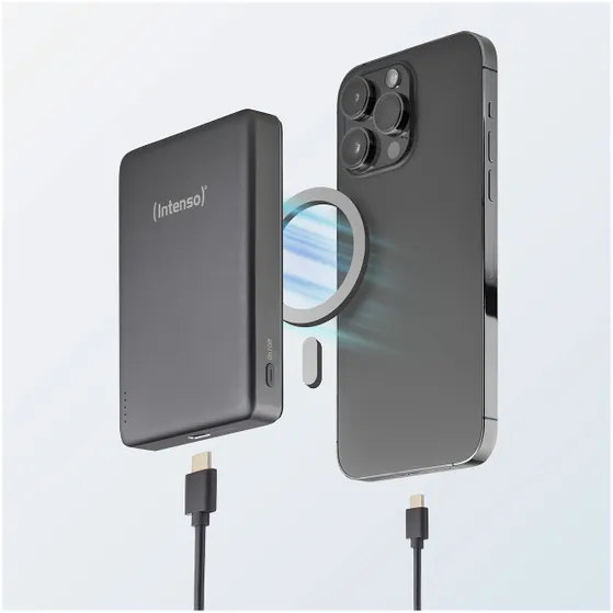 Intenso Magnetic Wireless Powerbank MW10000 Grijs