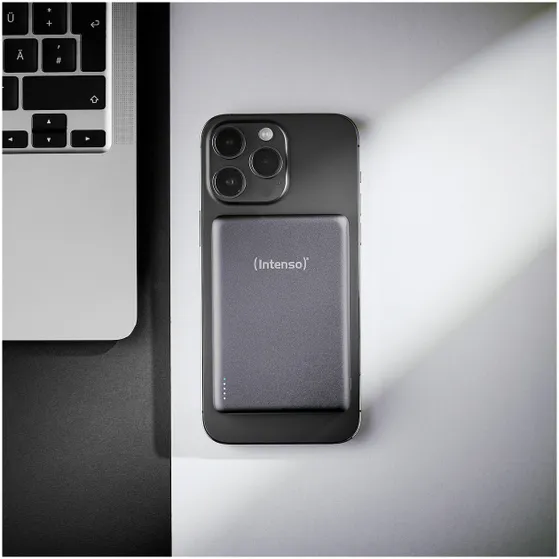 Intenso Magnetic Wireless Powerbank MW10000 Grijs