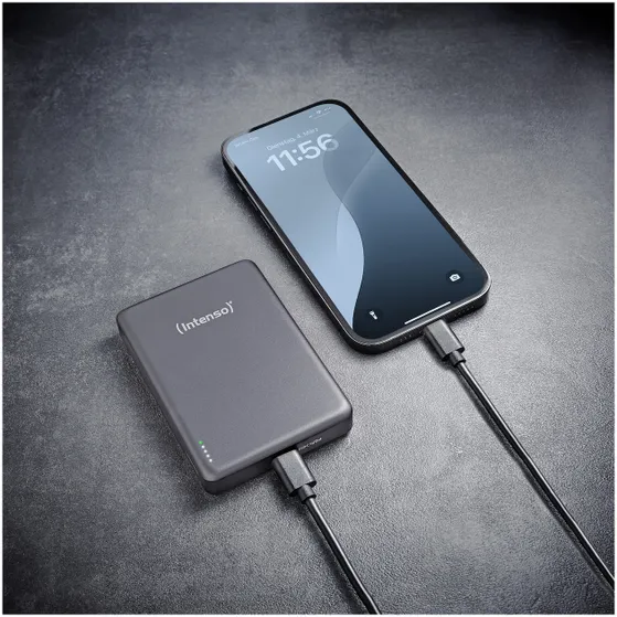 Intenso Magnetic Wireless Powerbank MW10000 Grijs