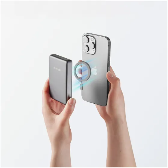 Intenso Magnetic Wireless Powerbank MW10000 Grijs
